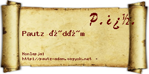 Pautz Ádám névjegykártya